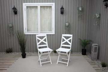 CALAYAN Klappstol Utomhus Vit - Utemöbler & utemiljö - Utestol & trädgårdsstol - Cafestol & klappstol utomhus