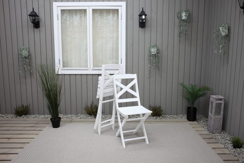 CALAYAN Klappstol Utomhus Vit - Utemöbler & utemiljö - Utestol & trädgårdsstol - Cafestol & klappstol utomhus