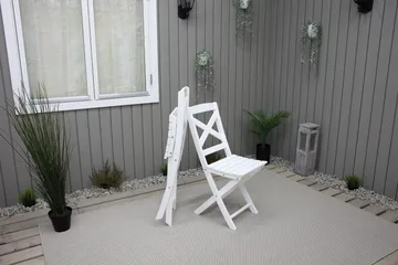 CALAYAN Klappstol Utomhus Vit - Utemöbler & utemiljö - Utestol & trädgårdsstol - Cafestol & klappstol utomhus