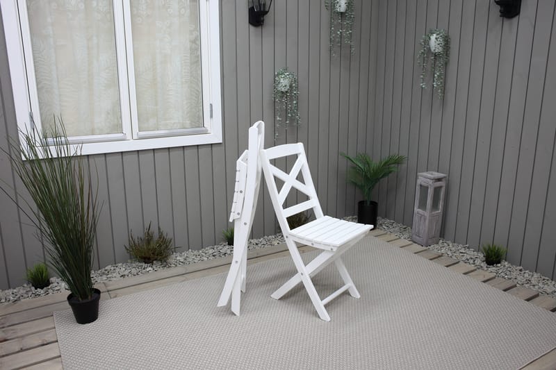 CALAYAN Klappstol Utomhus Vit - Utemöbler & utemiljö - Utestol & trädgårdsstol - Cafestol & klappstol utomhus