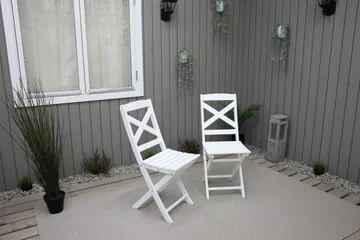 CALAYAN Klappstol Utomhus Vit - Utemöbler & utemiljö - Utestol & trädgårdsstol - Cafestol & klappstol utomhus