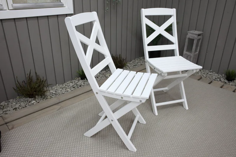 CALAYAN Klappstol Utomhus Vit - Utemöbler & utemiljö - Utestol & trädgårdsstol - Cafestol & klappstol utomhus