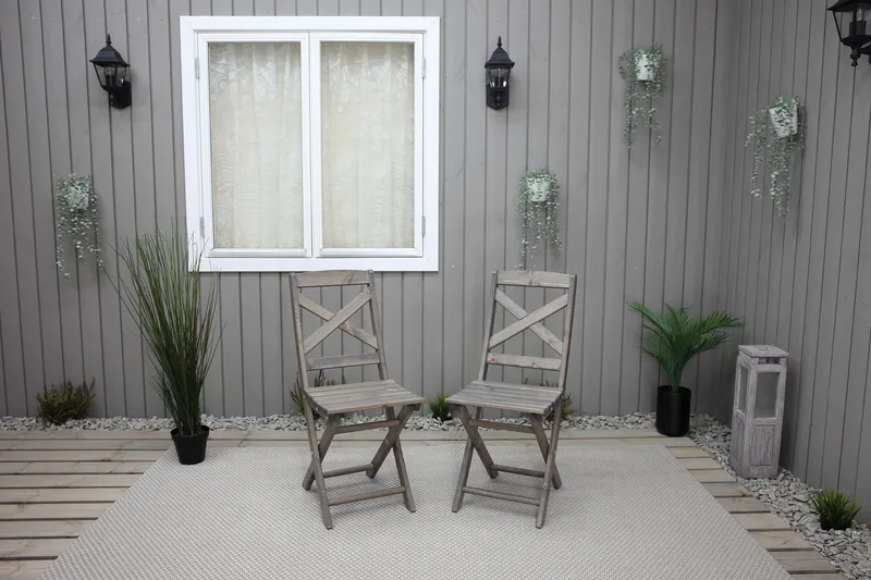 Edilma Klappstol Utomhus - Grå - Utemöbler & utemiljö - Utestol & trädgårdsstol - Cafestol & klappstol utomhus