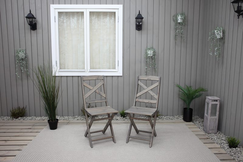 Edilma Klappstol Utomhus - Grå - Utemöbler & utemiljö - Utestol & trädgårdsstol - Cafestol & klappstol utomhus