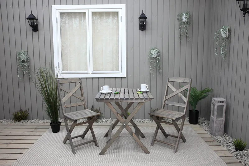 Edilma Klappstol Utomhus - Grå - Utemöbler & utemiljö - Utestol & trädgårdsstol - Cafestol & klappstol utomhus