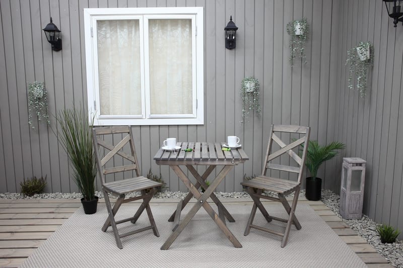 Edilma Klappstol Utomhus - Grå - Utemöbler & utemiljö - Utestol & trädgårdsstol - Cafestol & klappstol utomhus