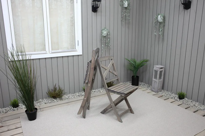 Edilma Klappstol Utomhus - Grå - Utemöbler & utemiljö - Utestol & trädgårdsstol - Cafestol & klappstol utomhus