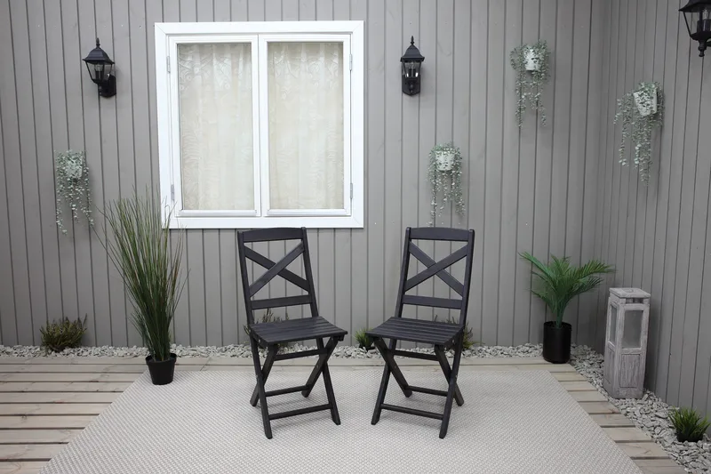 Edilma Klappstol Utomhus - Mörkbrun - Utemöbler & utemiljö - Utestol & trädgårdsstol - Cafestol & klappstol utomhus