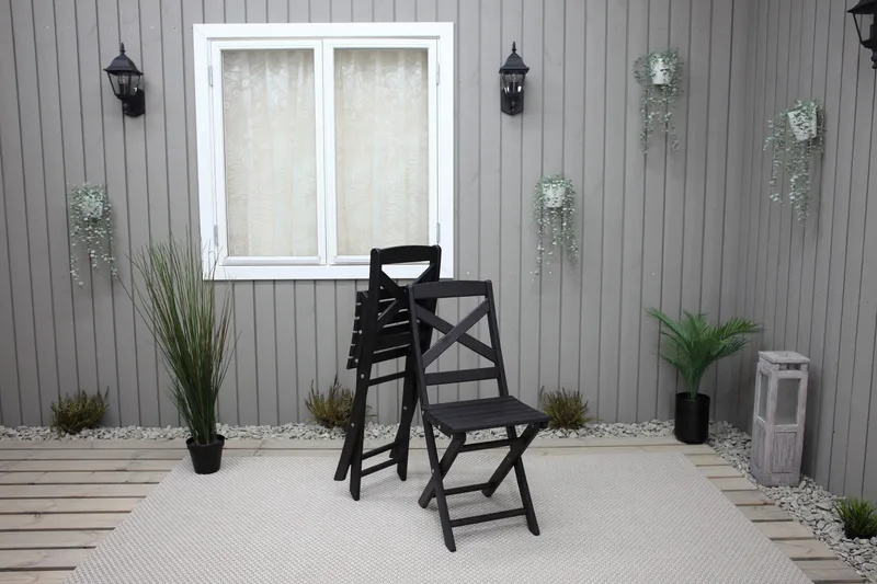 Edilma Klappstol Utomhus - Mörkbrun - Utemöbler & utemiljö - Utestol & trädgårdsstol - Cafestol & klappstol utomhus