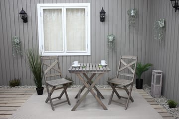 Klappstol Utomhus Edilma 2-pack - Grå - Utemöbler & utemiljö - Utestol & trädgårdsstol - Cafestol & klappstol utomhus
