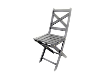 Klappstol Utomhus Edilma 2-pack - Grå - Utemöbler & utemiljö - Utestol & trädgårdsstol - Cafestol & klappstol utomhus