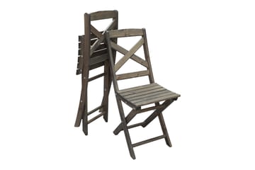 Klappstol Utomhus Edilma 2-pack - Grå - Utemöbler & utemiljö - Utestol & trädgårdsstol - Cafestol & klappstol utomhus