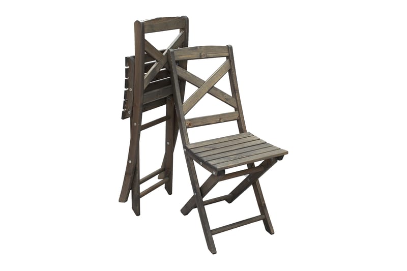 Klappstol Utomhus Edilma 2-pack - Grå - Utemöbler & utemiljö - Utestol & trädgårdsstol - Cafestol & klappstol utomhus