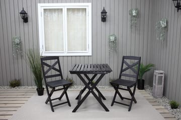 Klappstol Utomhus Edilma 2-pack - Mörkbrun - Utemöbler & utemiljö - Utestol & trädgårdsstol - Cafestol & klappstol utomhus