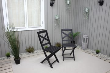 Klappstol Utomhus Edilma 2-pack - Mörkbrun - Utemöbler & utemiljö - Utestol & trädgårdsstol - Cafestol & klappstol utomhus