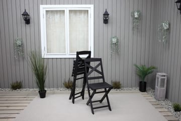 Klappstol Utomhus Edilma 2-pack - Mörkbrun - Utemöbler & utemiljö - Utestol & trädgårdsstol - Cafestol & klappstol utomhus