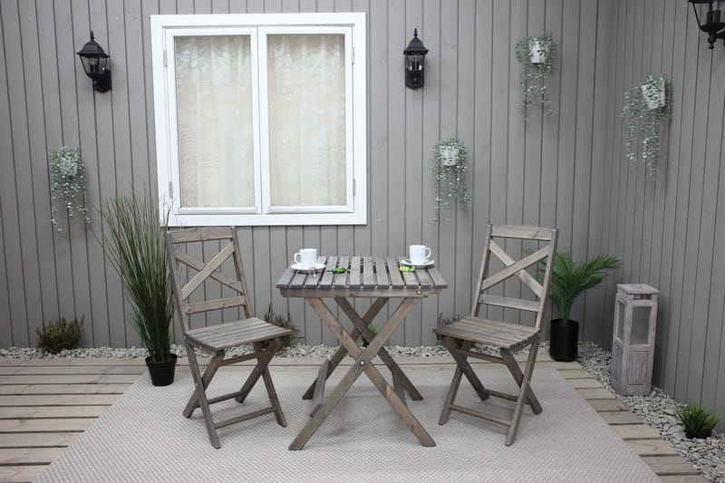 Klappstol Utomhus Edilma - Grå - Utemöbler & utemiljö - Utestol & trädgårdsstol - Cafestol & klappstol utomhus
