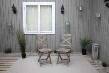 Klappstol Utomhus Edilma - Grå - Utemöbler & utemiljö - Utestol & trädgårdsstol - Cafestol & klappstol utomhus