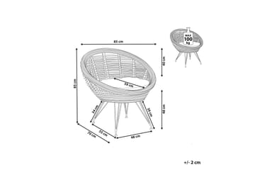 Carman Utefåtölj - Natural/Svart/Beige - Utemöbler & utemiljö - Utestol & trädgårdsstol - Utefåtölj & loungefåtölj