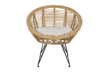 Carman Utefåtölj - Natural/Svart/Beige - Utemöbler & utemiljö - Utestol & trädgårdsstol - Utefåtölj & loungefåtölj