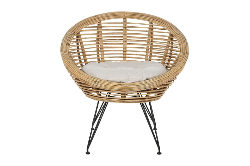 Carman Utefåtölj - Natural/Svart/Beige - Utemöbler & utemiljö - Utestol & trädgårdsstol - Utefåtölj & loungefåtölj