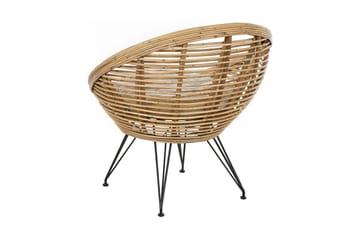 Carman Utefåtölj - Natural/Svart/Beige - Utemöbler & utemiljö - Utestol & trädgårdsstol - Utefåtölj & loungefåtölj