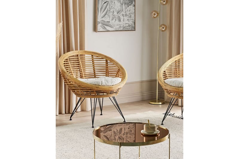 Carman Utefåtölj - Natural/Svart/Beige - Utemöbler & utemiljö - Utestol & trädgårdsstol - Utefåtölj & loungefåtölj