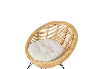 Carman Utefåtölj - Natural/Svart/Beige - Utemöbler & utemiljö - Utestol & trädgårdsstol - Utefåtölj & loungefåtölj