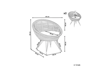 Carman Utefåtölj - Natural/Svart/Beige - Utemöbler & utemiljö - Utestol & trädgårdsstol - Utefåtölj & loungefåtölj