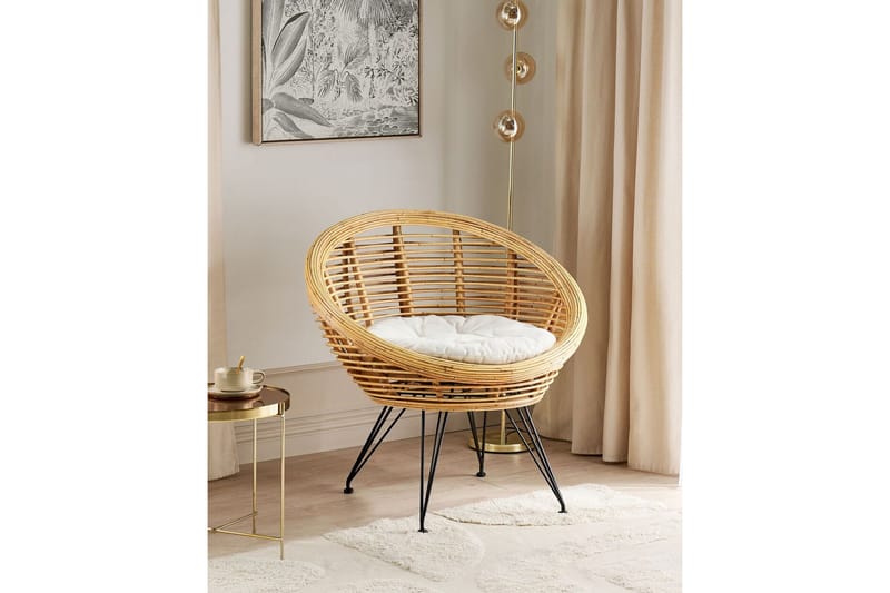 Carman Utefåtölj - Natural/Svart/Beige - Utemöbler & utemiljö - Utestol & trädgårdsstol - Utefåtölj & loungefåtölj