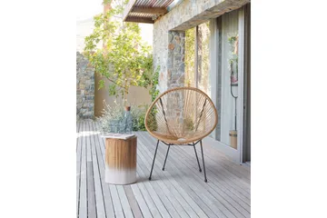 Cayaco Utefåtölj - Natural/Beige/Svart - Utemöbler & utemiljö - Utestol & trädgårdsstol - Utefåtölj & loungefåtölj