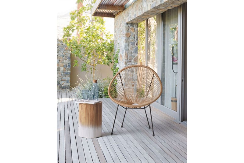 Cayaco Utefåtölj - Natural/Beige/Svart - Utemöbler & utemiljö - Utestol & trädgårdsstol - Utefåtölj & loungefåtölj