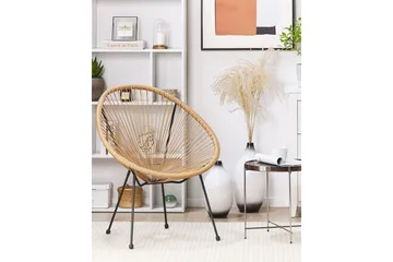 Cayaco Utefåtölj - Natural/Beige/Svart - Utemöbler & utemiljö - Utestol & trädgårdsstol - Utefåtölj & loungefåtölj