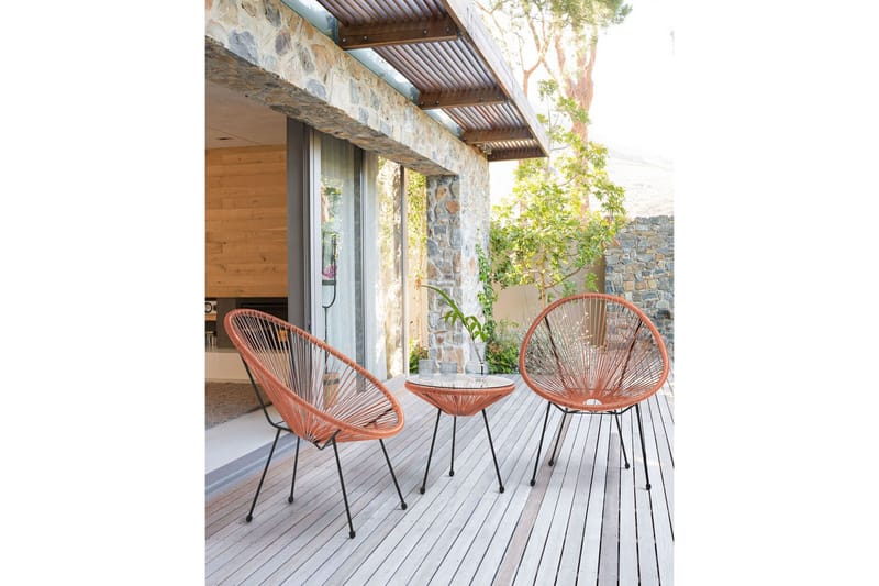 Cayaco Utefåtölj - Orange/Svart - Utemöbler & utemiljö - Utestol & trädgårdsstol - Utefåtölj & loungefåtölj