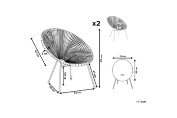 Cayaco Utefåtölj - Orange/Svart - Utemöbler & utemiljö - Utestol & trädgårdsstol - Utefåtölj & loungefåtölj