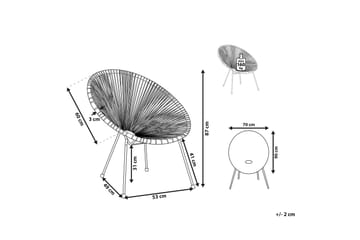 Cayaco Utefåtölj - Svart/Blå - Utemöbler & utemiljö - Utestol & trädgårdsstol - Utefåtölj & loungefåtölj