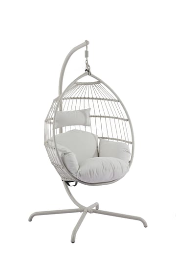 Corvin Hängstol med stativ utomhus - Äggstol i stål - Beige - Utemöbler & utemiljö - Utestol & trädgårdsstol - Hängfåtölj & hängstol utomhus
