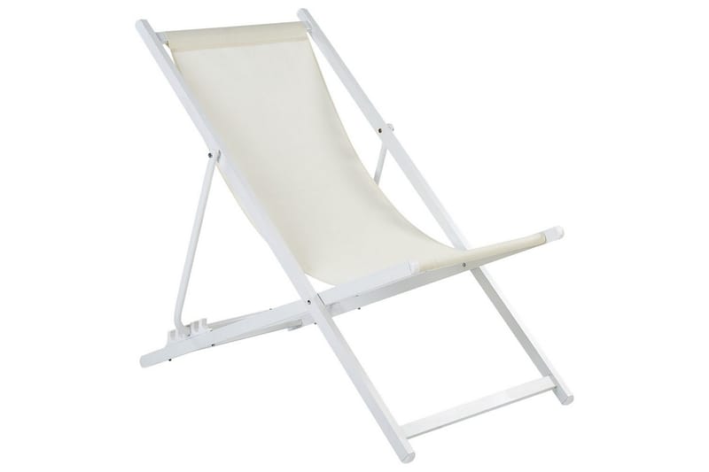 Däckstol hopfällbar Locri II - Beige, vit - Utemöbler & utemiljö - Utestol & trädgårdsstol - Solstol