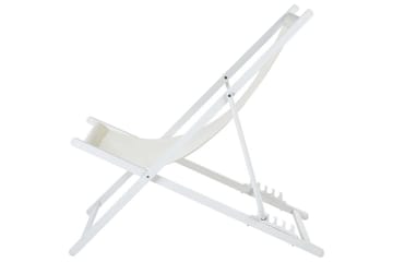 Däckstol hopfällbar Locri II - Beige, vit - Utemöbler & utemiljö - Utestol & trädgårdsstol - Solstol
