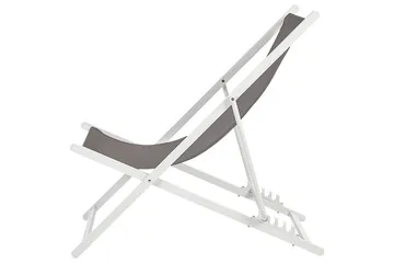 Däckstol hopfällbar Locri II - Grå, vit - Utemöbler & utemiljö - Utestol & trädgårdsstol - Solstol