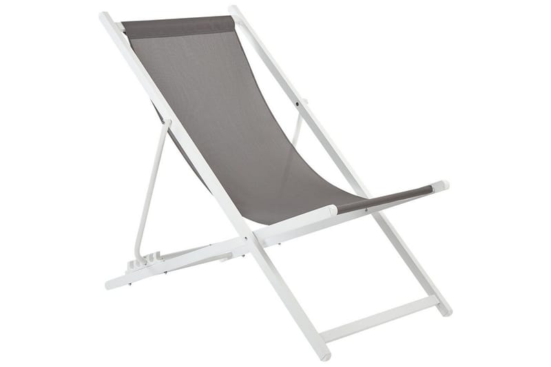 Däckstol hopfällbar Locri II - Grå, vit - Utemöbler & utemiljö - Utestol & trädgårdsstol - Solstol