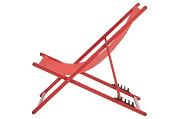 Däckstol hopfällbar Locri II - Röd - Utemöbler & utemiljö - Utestol & trädgårdsstol - Solstol