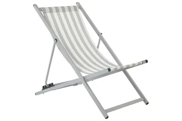 Däckstol hopfällbar Locri II - Vit, Grå - Utemöbler & utemiljö - Utestol & trädgårdsstol - Solstol