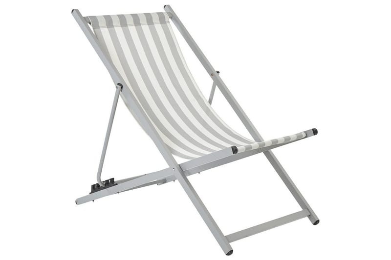 Däckstol hopfällbar Locri II - Vit, Grå - Utemöbler & utemiljö - Utestol & trädgårdsstol - Solstol