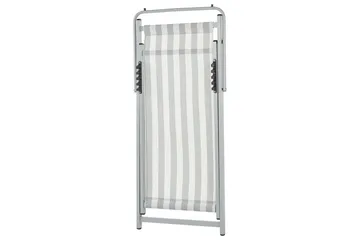 Däckstol hopfällbar Locri II - Vit, Grå - Utemöbler & utemiljö - Utestol & trädgårdsstol - Solstol