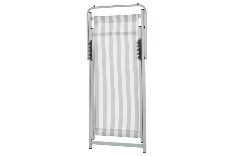 Däckstol hopfällbar Locri II - Vit, Grå - Utemöbler & utemiljö - Utestol & trädgårdsstol - Solstol