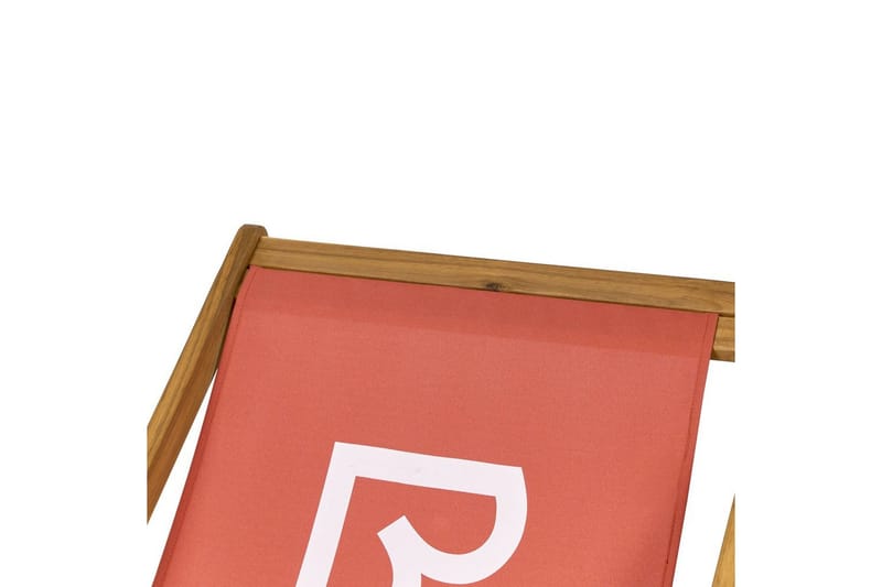 Fällbar däckstol Anzio - Rött, ljust trä - Utemöbler & utemiljö - Utestol & trädgårdsstol - Solstol