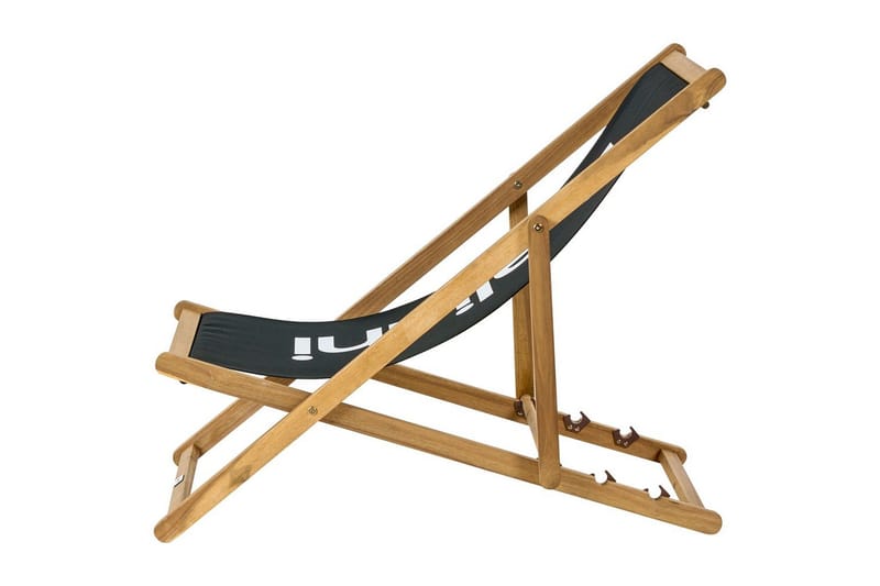 Fällbar däckstol Anzio - Svart, ljust trä - Utemöbler & utemiljö - Utestol & trädgårdsstol - Solstol