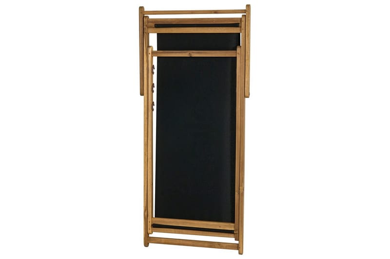 Fällbar däckstol Anzio - Svart, ljust trä - Utemöbler & utemiljö - Utestol & trädgårdsstol - Solstol