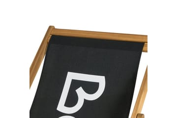 Fällbar däckstol Anzio - Svart, ljust trä - Utemöbler & utemiljö - Utestol & trädgårdsstol - Solstol